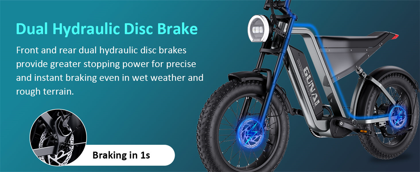 GUNAI-Y Electric Bike brakes