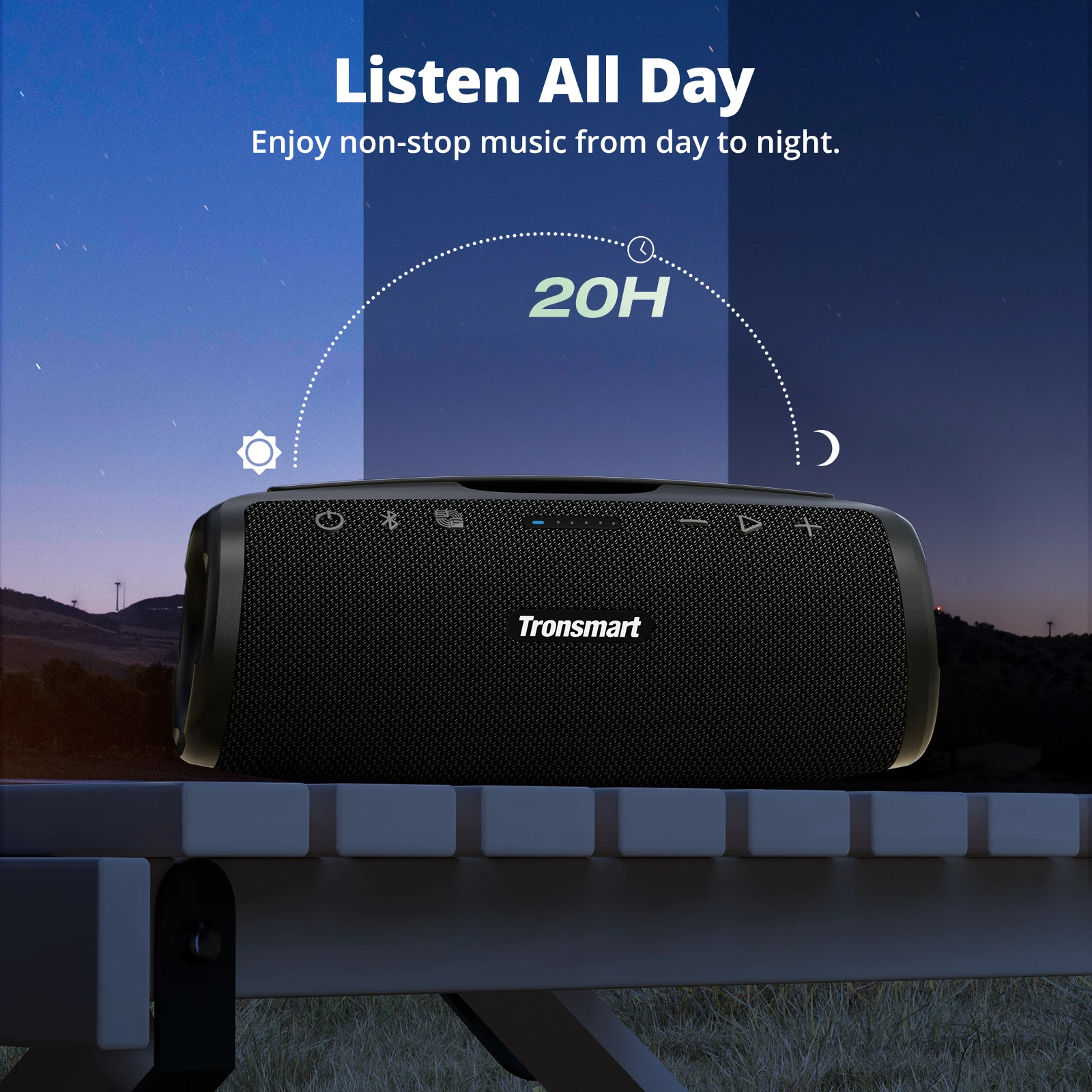 Tronsmart Mirtune S100 Portable Outdoor Speaker battery life